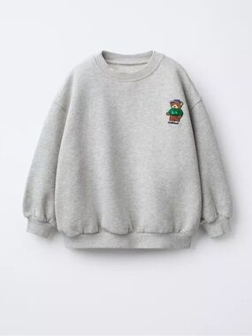 Zara Embroiled Bear Sweatshirt